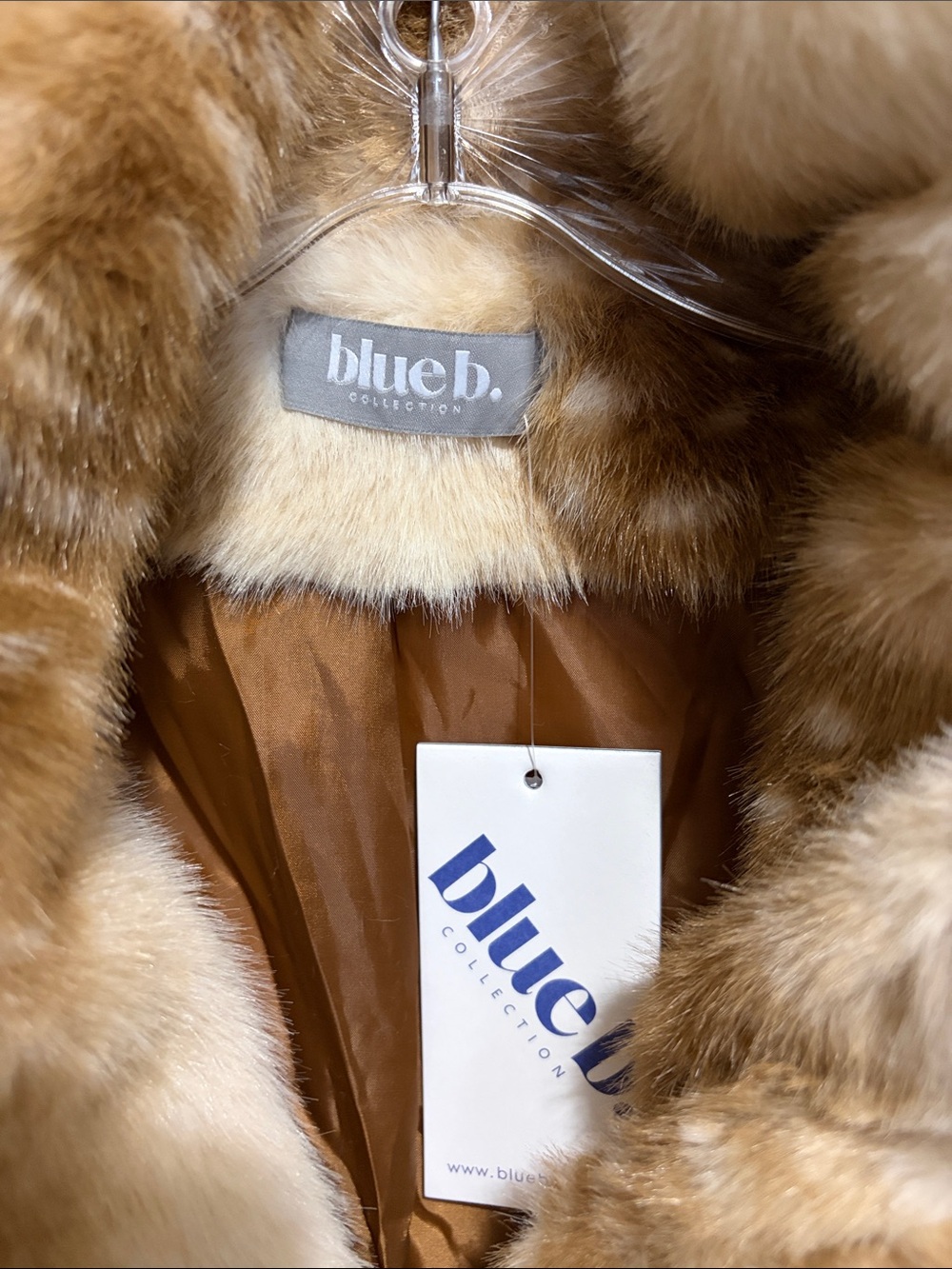NWT BLUE B Buckled Deer Print Faux Fur Jacket - Picture 2 of 6